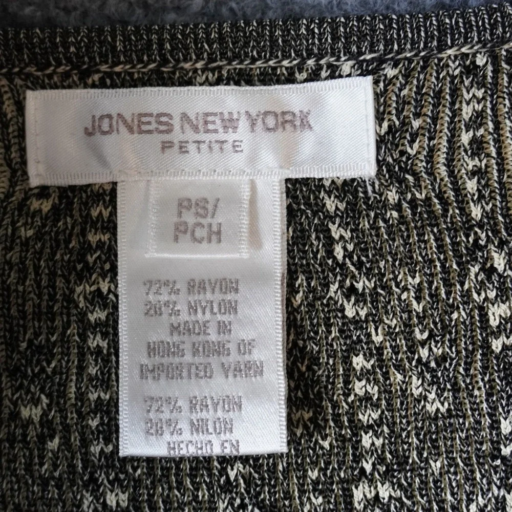 Jones New York Petite Cardigan & Tank Top‎ Set Gray Sleeveless Knit PS